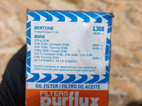 Фильтр масляный НОВЫЙ PURFLUX L308 БМВ, BMW
